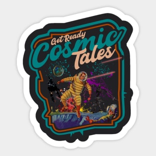 Cosmic Tales vintage sci fi Sticker